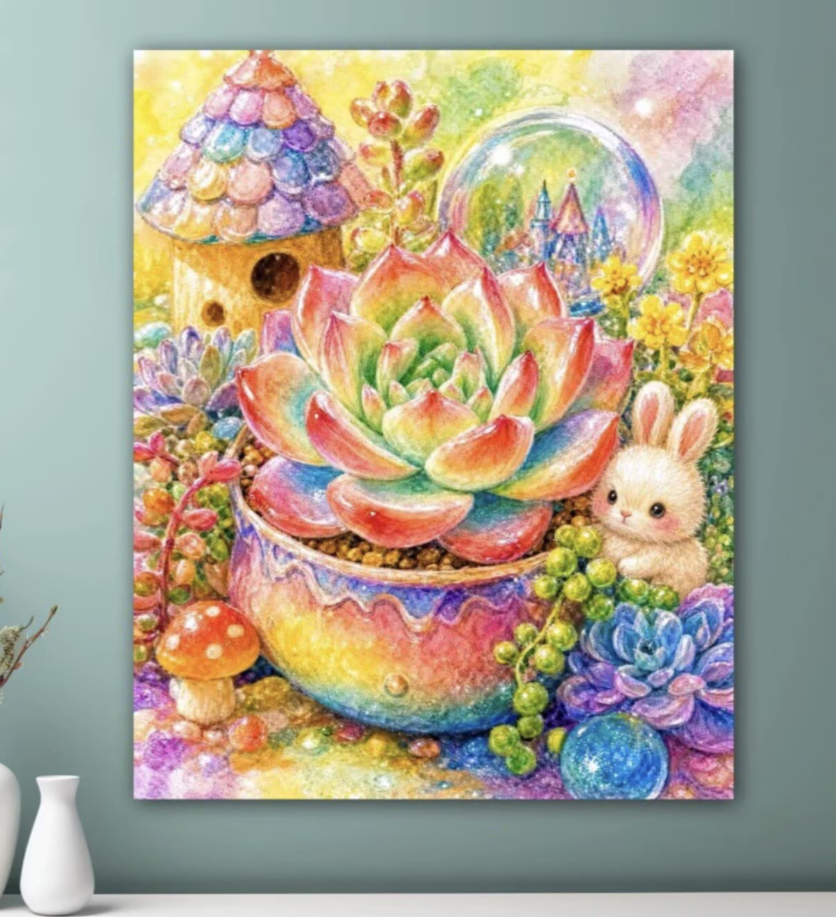 Home Textiles Discount - 9CT 11ct Succulenten Print Kit Kruissteek