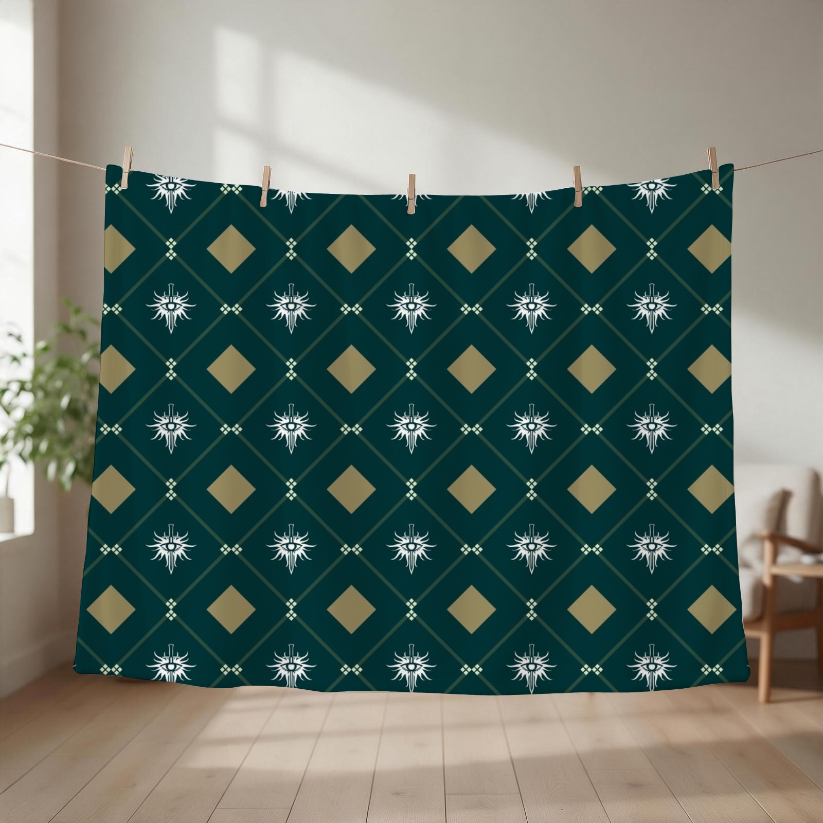 Home Textiles Classic Fashion - Inquisition Textile - Dragon Age Geometrisch