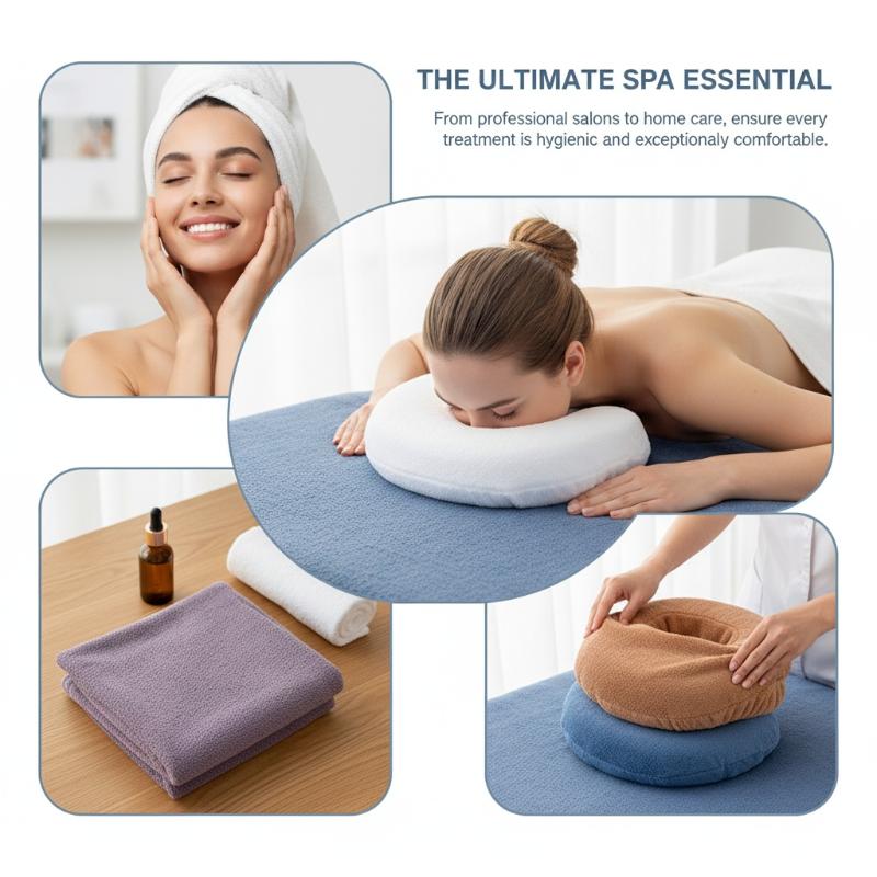 Bed Sheet Microfiber - Spa Salon Bedhoes U-vormig hoofdkussen van