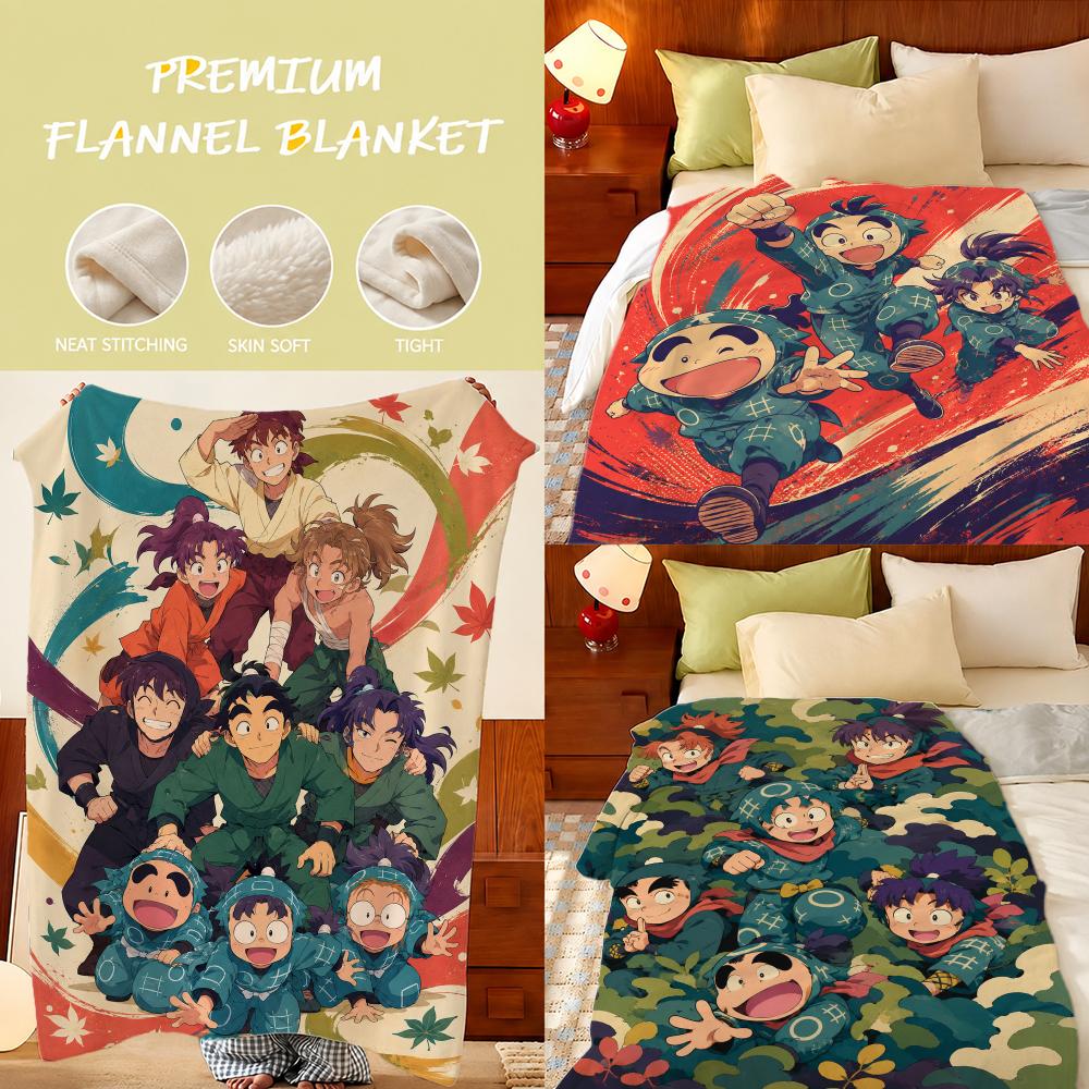 Home Textiles Throw - Anime Nintama Rantaro Pluche Flanellen Dekbed,