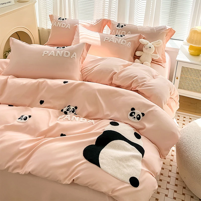 Home Textiles Towel Set - Koreaanse Panda Handdoek Borduurwerk Bedsets Cartoon