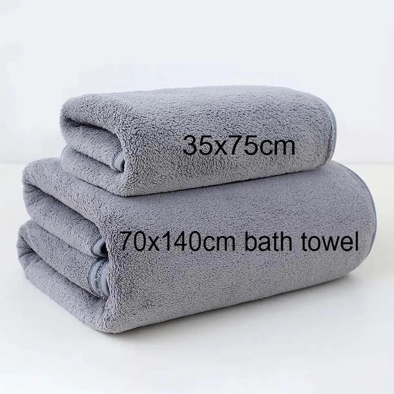 Home Textiles Towel Set - Set van dikke badhanddoeken van koraalfleece,