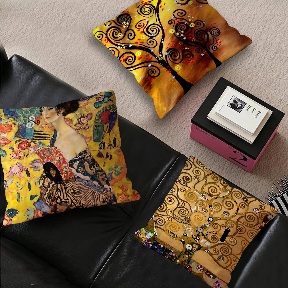 Home Textiles Classic Fashion - Klassiek Gustav Klimt Kunstwerk Kussen Anime