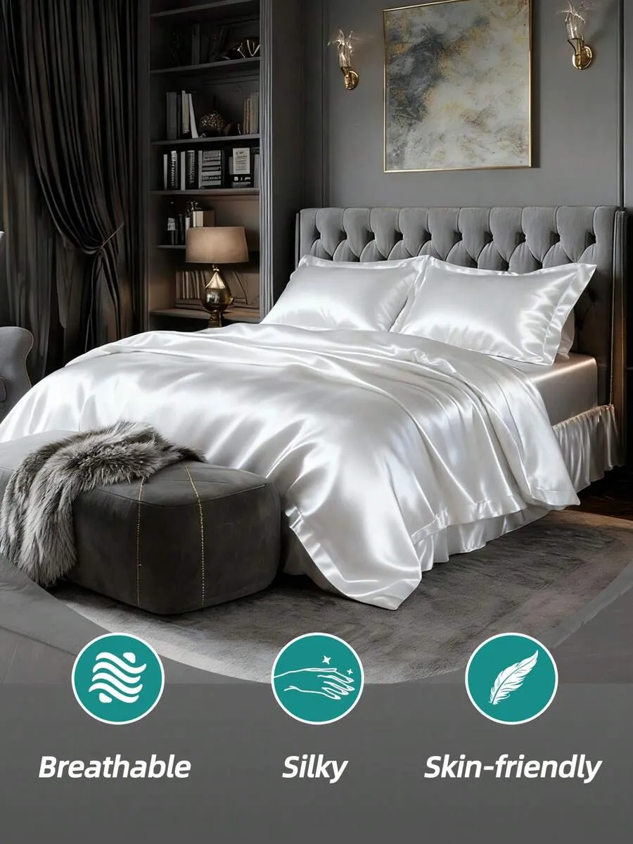 Bed Sheet Microfiber - 3-delige set van zijdezacht satijn beddengoed