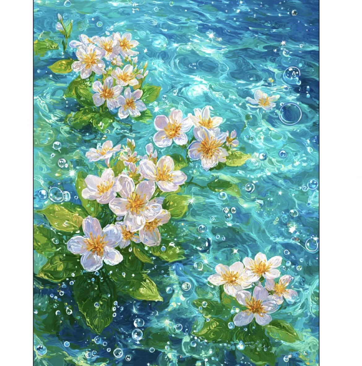 Home Textiles Discount - Bloemen Waterprint Kits Borduurset DIY Handwerk