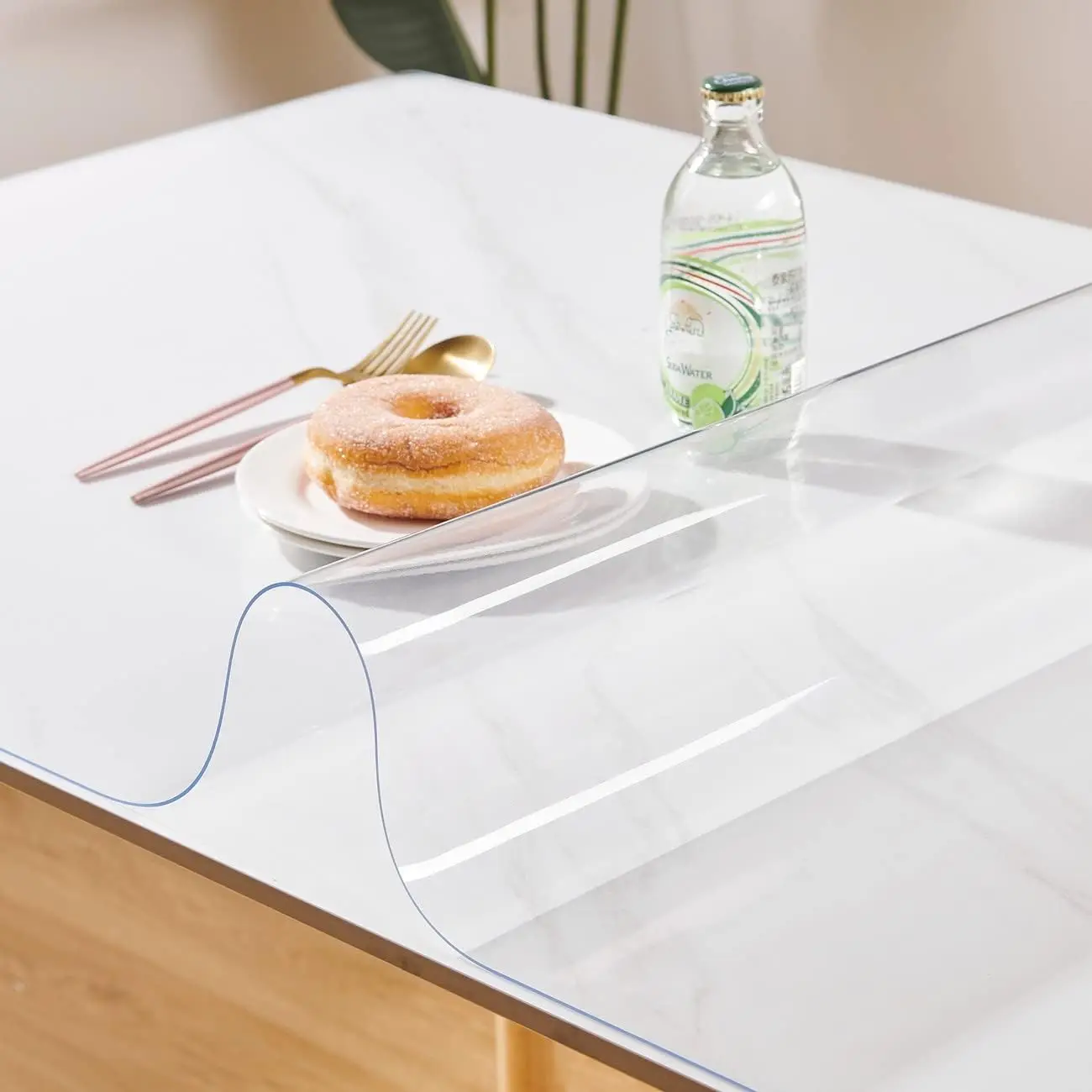 Home Textiles News - Doorzichtige Vinyl Tafelkleedafdekking, Plastic Tafelkleed Rechthoekig,