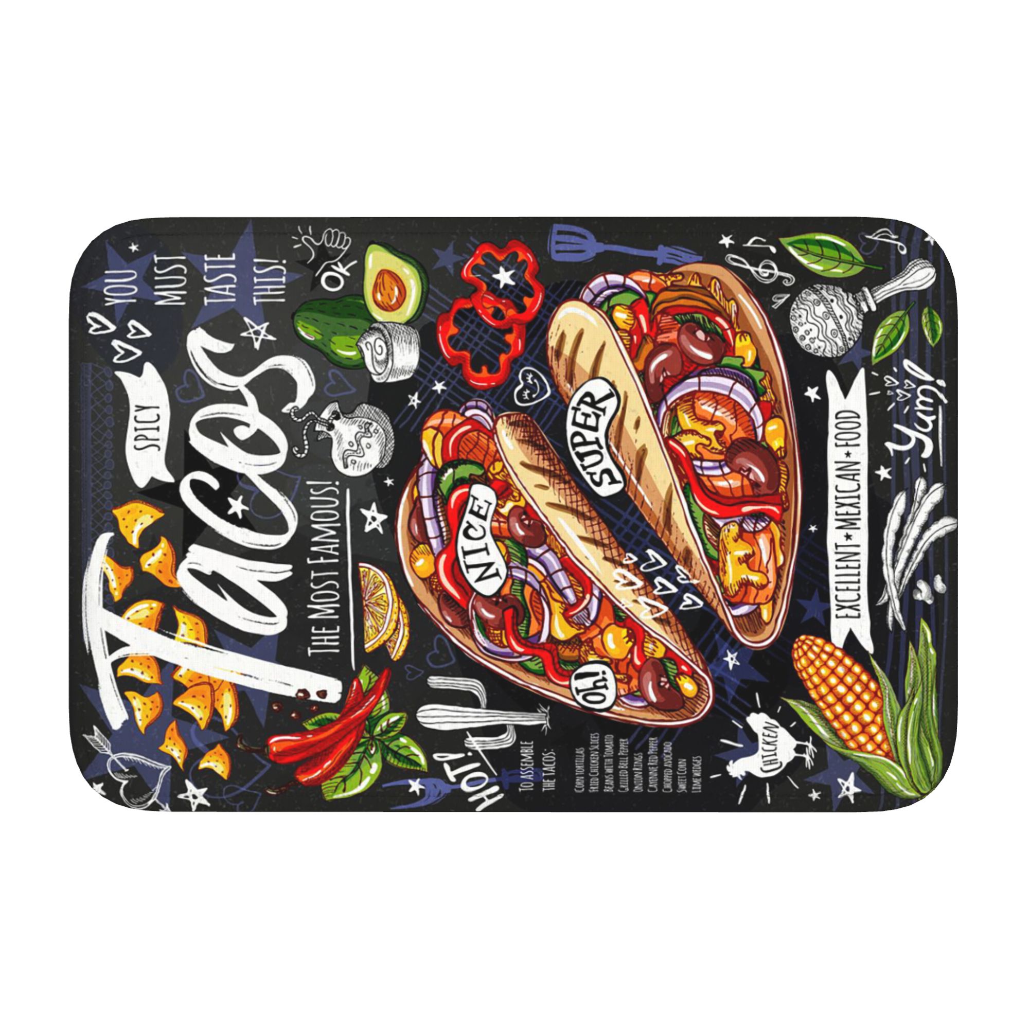 Home Textiles Classic Fashion - Fashion Hunger Super Burger patroon deurmat