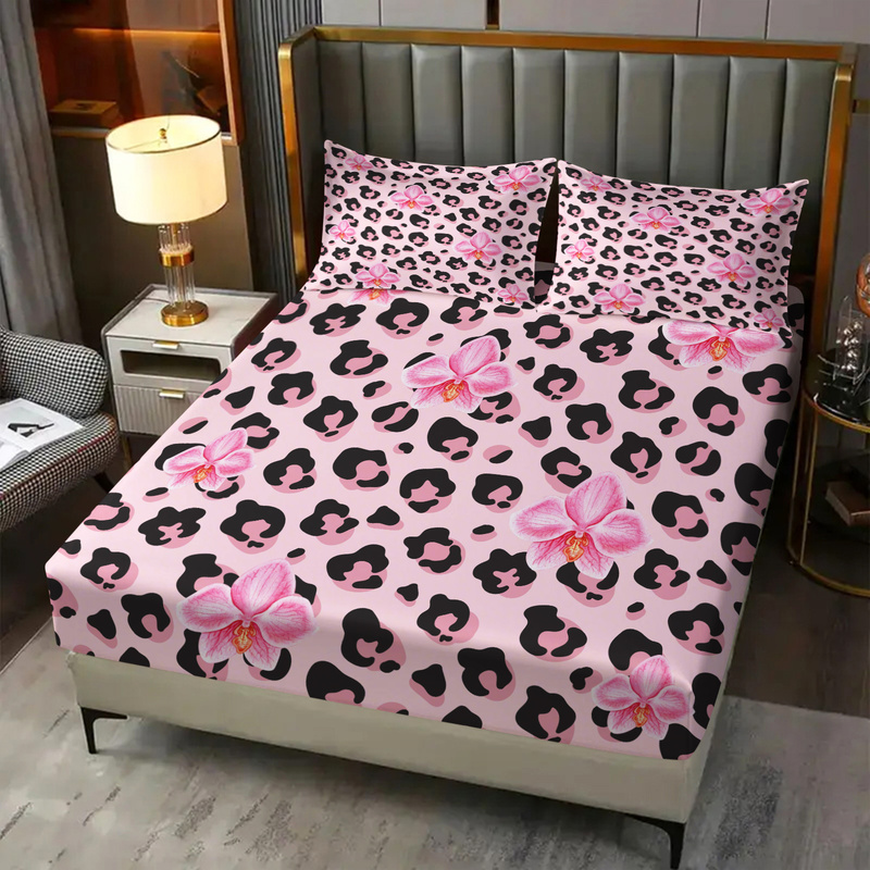 3-delig roze luipaard hoeslake - Bed Sheet Microfiber recensie en prijs