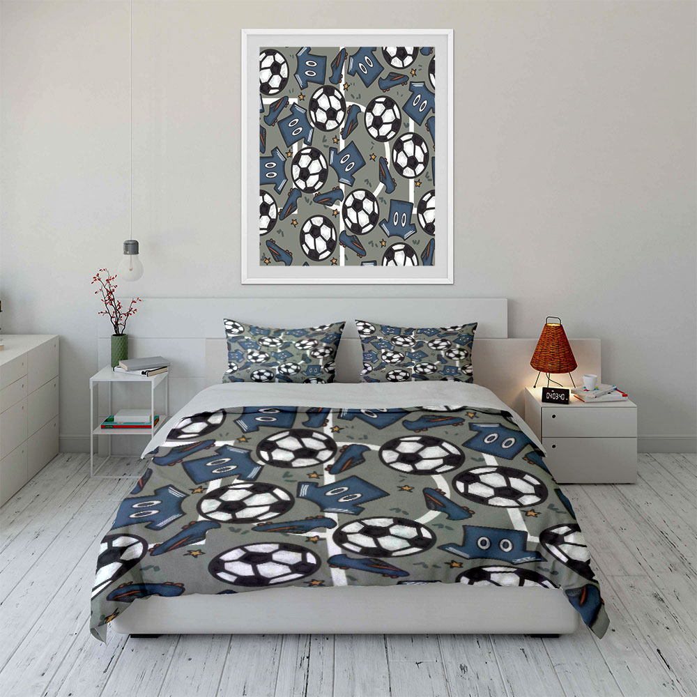 Cartoon voetbaltenue en balpat - Bed Sheet Microfiber recensie en prijs