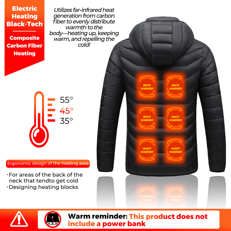 Slimme verwarmde jas met 11 ve - Heated Pad Electric recensie en prijs