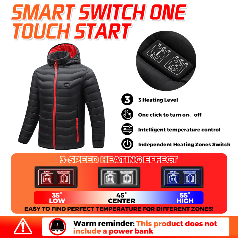 Slimme verwarmde jas met 11 ve - Heated Pad Electric recensie en prijs