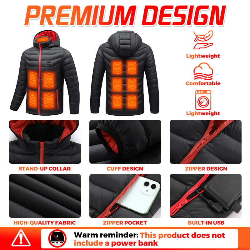 Slimme verwarmde jas met 11 ve - Heated Pad Electric recensie en prijs