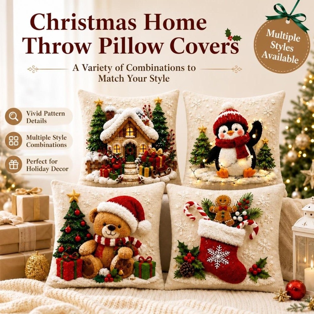 4 stuks 45x45cm Kerstkussenslo - Home Textiles Towel Set recensie en prijs