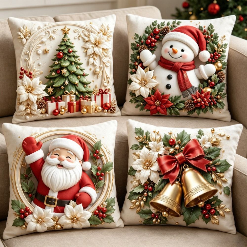 4 stuks 45x45cm Kerstkussenslo - Home Textiles Towel Set recensie en prijs