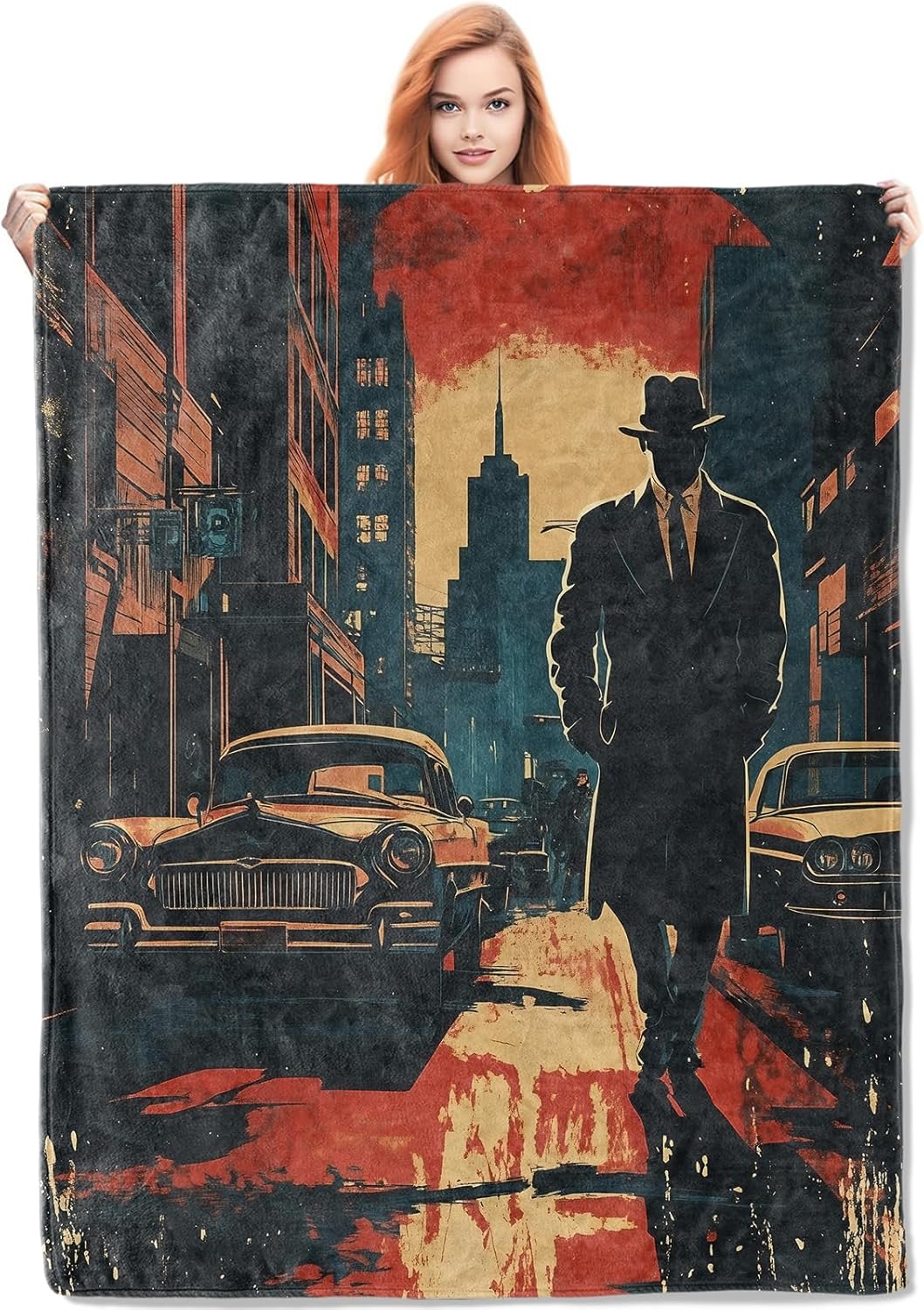 Noir Detective Deken Cadeaus v - Home Textiles & Furnishings recensie en prijs