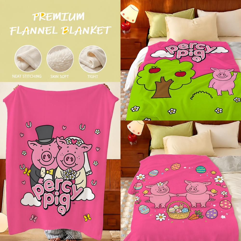 Percy Pig Pluche Flanellen Dek - Home Textiles Throw recensie en prijs